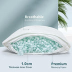 Rainmr Extra Firm Body Pillow 1.5cm Cubies Memory Foam – Pain Relief & Sleeping & Supportive – with Cooling Cover Hug Pillows 20 x 54 inches - Image 3