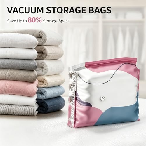 No Pump Vacuum Storage Bags, Large Capacity 3D Compression Storage Bags, Press & Seal Space Saver Bags for Clothes, Comforters, Blankets, Bedding, Travel and Home Organization (XL*4) - Image 2