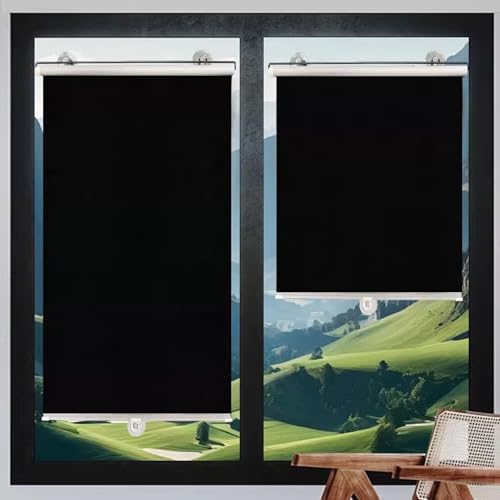 Blackout Roller Blinds Suction Cup Thermal Insulated Shades for Home & Office 100% Light Blocking Retractable Shade No Drill Easy Installation(26X28IN) - Image 6