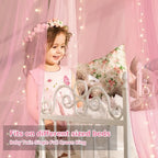 Bed Canopy with Lights, Bed Canopy for Girls Princess with Luminous Stars - Image 5