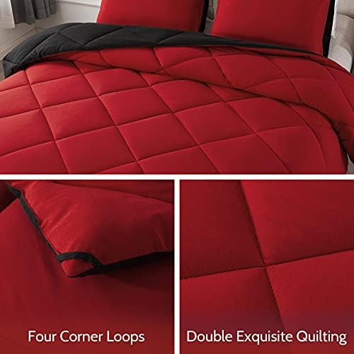 Decroom Lightweight 3 Pieces Comforter Set King Quilted Duvet Insert - Image 4