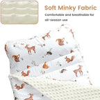 david's kids Toddler Nap Mat with Pillow and Minky Fleece Blanket, 55"x23",Ultra Soft Slumber Bags for Kids, Perfect for Preschool, Daycare, Kids Sleeping Bags with Rollup Design, Woodland Animals - Image 4