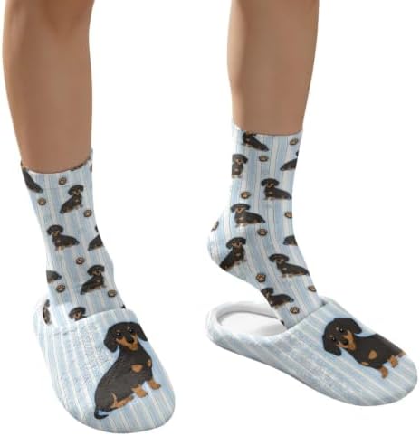 Jeiento Womens Fuzzy Slipper and Socks Winter Warm Gifts for Mom,Wam Cozy Indoor Socks Comfort Home Shoes - Image 4