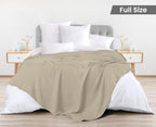 Utopia Bedding 100% Cotton Waffle Blanket Full Size Khaki, 90x84 Inch - Image 3