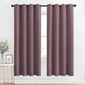 NICETOWN Blackout Curtains 72 inches Long 2 Panels Set - Grommet Thermal Insulated Room Darkening Solid Drapes Sound & Light Blocking for Bedroom/Living Room, Dry Rose, W52 x L72 by NICETOWN
