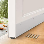 1-3/4'' x 36'' Aluminum Under Door Seal, Door Draft Stopper with Neoprene Rubber Insert, U-Shape Door Sweep to Block Cold Air, Dust, Pests, Rodent Proof for Interior/Exterior Doors (Silver by Heainaiyoo