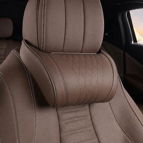 Universal Memory Foam Car Headrest Neck Pillow Auto Neck Cushion (Coffee Brown, Headrest Cushion) by Unknown