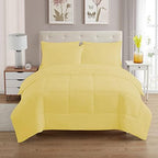 Sweet Home Collection 5 Piece Comforter Set Bag Solid Color All Season Soft Down Alternative Blanket & Luxurious Microfiber Bed Sheets, Yellow, Twin by SweetHomeCollection