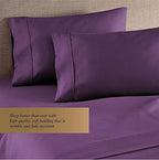 Trend Bedding Mart Oversize Pillow Case Extra Large Fits Even The Fluffiest Pillows The Pancake Pillow Extra Tall Pillowcase Luxury 100% Egyptian Cotton 600 Thread Count (King, Plum) - Image 3