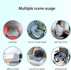 Orthopedic Cushion Seat Cushion,L-Shaped Lumbar Support,Breathable,Design for Office Chair,Car,Wheelchair Ergonomic Non Slip MemoryFoam Seat Skin with Back Support (Green) - Image 2