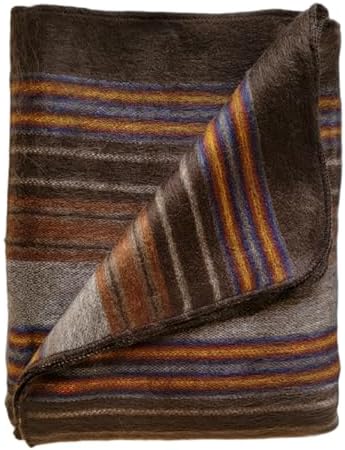 Alpaca Wool Throw Blanket | Warm, Ultra-Soft, 85" x 65" | Breathable, Non-Itchy Blanket-Throw | Hypoallergenic and Beautiful Fabric (Dark Brown) by LatitudeZero%C2%AE
