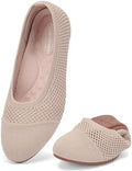 konhill Women's Ballet Flats, Knit Walking Casual Shoes, Comfy & Washable by konhill