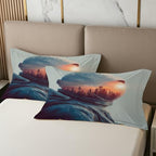 Astronaut Pillowcases King Size Set of 2 - Boys Sunset Forest Pillow Cases with Envelope Closure, Kids Sci Fi Decorative Pillow Covers for Bed Couch, Soft Breathable Microfiber - Image 3