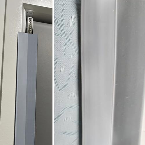 197 inch Light Blocking Strips Interior Doors, Peel & Stick Gray PVC Window Edge Blackout Strips, Light Gap Blockers for Bedroom/Nursery - Image 2