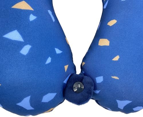 Bookishbunny 2pcs Micro Bead Set U Shaped Neck Travel Pillow 12" x 12" x 4" and Roll Back Pillow Cushion 13" x 7", Various Designs (Confetti) - Image 4