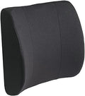 DMI Memory Foam Lumbar Pillow Support Pillow Back Support Chair Cushion with Strap for Better Posture and Easing Back Pain, Black by DMI