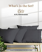 1000 TC King Pillowcases Set of 4 100% Egyptian Cotton Pillow Cases - Image 3