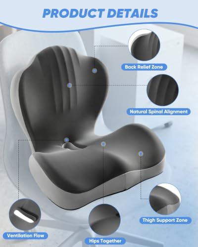 Saker Ergonomic Memory Foam Seat Cushion for Office Chairs,Car Seat Cushion - Image 7