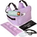 MOYOAMA Post Mastectomy Pillow – 4pc Protective Set with Gel Pack, Seatbelt Cushion, & Shower Lanyard– After Double Mastectomy Pillow Post Surgery Recovery Must Haves, Lumpectomy Recovery Supplies Kit by MOYOAMA