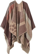 Lacavocor Women's Shawl Wrap Poncho Cape Cardigan Open Front by Lacavocor
