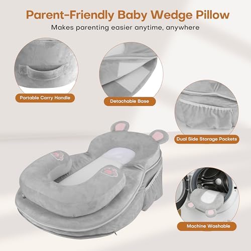 Baby Feeding Pillow, Anti-Reflux Infant Lounger Pillow for Reducing Spit-Up - Image 6