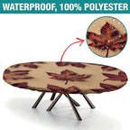 Oval Table Pad, Plaid Pattern Printed on Table Cloth with Elastic Fitted Edges, for Business & Events Birthday Parties, Fits for 48" x 68" Oval Tables - Image 2