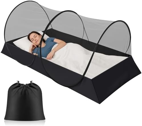 1 Pcs Mosquito Netting for Camping Bed 78 * 39 * 28 Inch, Black by Hubeii