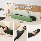 Body Pillow for Adults,Long Round Pillow,Big Cylindrical Pillow,Large Full Bolster Pillows for Side Sleepers (Jade Green, 59"*7.87") - Image 6