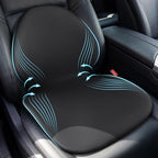 Car Seat Cushion with Lumbar Support Pillow - Memory Foam Driver Seat Cushion for Back & Sciatica Pain Relief, Washable Cover, Non-Slip Bottom for Long Driving (Black) by JIPORIER