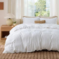 Bedsure Duvet Cover Super King Size - Soft Double Brushed Bedding Set for Kids & Adults, Zipper Closure, 3 Pieces, Includes 1 Duvet Cover (108"x98") & 2 Pillow Shams, NO Comforter, White by BEDSURE