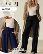 3 Pack Women's Comfy Lounge Pants Wide Leg Yoga Pants - Image 4