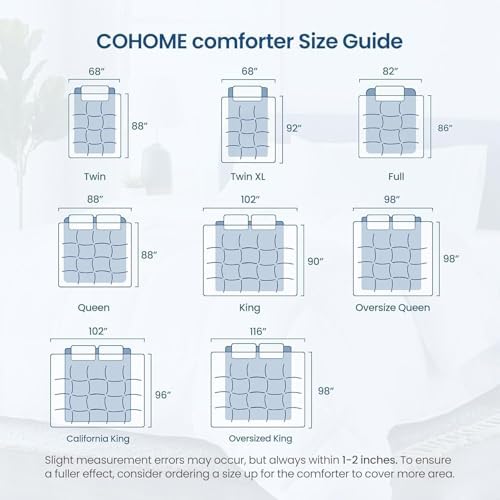 COHOME Oversized Queen Down Alternative Comforter - All-Season Duvet Insert - Image 7