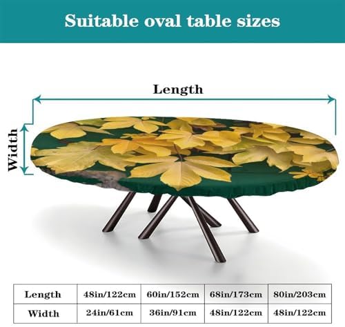 Oval Table Cloths, Plaid Pattern Printed on Fitted Tablecloths, for Business & Events Birthday Parties, Fits for 54" x 76" Oval Tables - Image 4