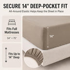 CozyLux Full Size Comforter Sets Khaki - 7 Pieces Bed in a Bag - Image 5