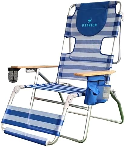 Ostrich The Altitude 3N1 Reclining Lounge Chair Relaxing Beach Seat, Stripe by OstrichProducts