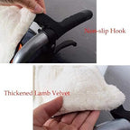 Fleece Lined Wheelchair Blanket, Wheelchair Warming Blanket, Packable Nap Travel Accessories, Wheelchair Warm Covers Blanket for Sofa Wheelchair Office Warmer - Image 4