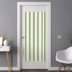 Window Privacy Film Frosted, Sage Green Striped Non-Adhesive Static Cling Window Tint, Farmhouse Vertical Stripes Geometric Insulated Windows Frosted Films for Living Room, 35.4 x 78.7 Inches - Image 3