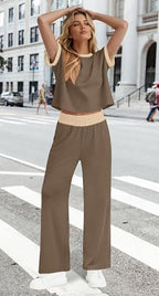 WIHOLL Two Piece Sets for Women Summer Spring Outfits Travel Cruise Resort Wear 2026 Beach Vacation Palazzo Pants Set - Image 3