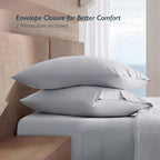 Breescape Cooling Pillow Cases Queen Size Set of 2, BlendTek™ Cooling Technology for Hot Sleepers & Night Sweats, Silky Soft Cool Pillowcases for Hair & Skin Care, 20" x 30", Misty Gray - Image 6