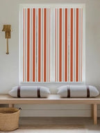 Window Privacy Film Frosted, Burnt Orange Brown Striped Reusable Static Cling Window Tints, Modern Farmhouse Vertical Stripes Heat Control Windows Films for Offices, Balcony, 29.5 x 118 Inches - Image 5