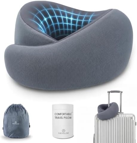 Travel Neck Pillow - Memory Foam Airplane Pillow with Chin Support by Unknown
