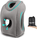Maliton Inflatable Travel Pillow for Airplane (Dark Grey) by Maliton