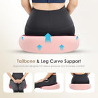 FLORICH Car Seat Cushion & Lumbar Support Pillow & Car Neck Pillow, Ergonomic Memory Foam Driving Seat Cushion for Back & Sciatica Pain Relief, Non-Slip Washable Cushion for Car, Driver, Office-Pink - Image 7