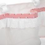 Bedside Hanging Storage Bag with Three Pockets, White Cotton Nursery Caddy - Image 3