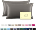 Suatien Mulberry Silk Pillow Cases 2 Pack King Size, Gray by Suatien