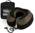 Neck Pillow for Travel | Memory Foam Neck Pillow with Chin Support | Travel Pillow | Adjustable Rope Lock | Removable & Washable Cover with Travel Bag | Travel Essentials | Yellow & Black by Samadhaan
