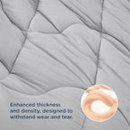 Bedsure Comforter King Size - King Comforter for All Season, Ultra-Soft Quilted Down Alternative & Prewashed Duvet Insert, Blanket for Bed with 4 Tabs, Machine Washabl, Light Grey, 90x102 in - Image 4