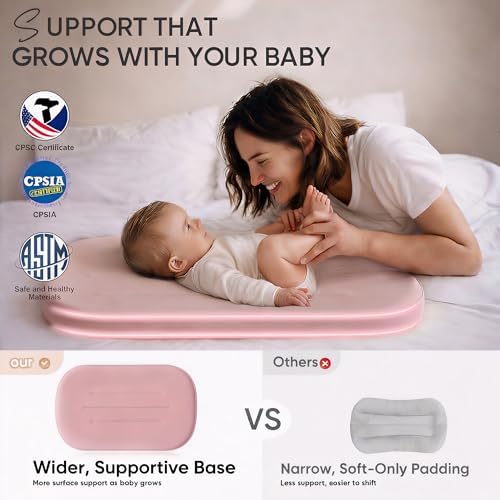 Baby Lounger, Infant Support Cushion for Newborns, Pink - Image 5