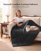 Deodar Down Fiber Throw Blanket Lightweight Packable Throw Indoor & Outdoor - Image 2