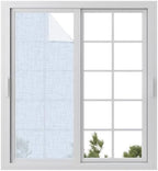Window Privacy Film Frosted, Light Blue Static Cling Door Window Covering, Rustic Farmhouse Solid Color UV Blocking Windows Film for Office, Hotel, Bedroom, 29.5 x 78.7 Inches by Unknown